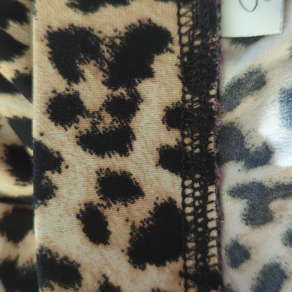 Jaclyn Smith Collection Stretch Animal Print Skirt MEDIUM Tan Black - Picture 5 of 13